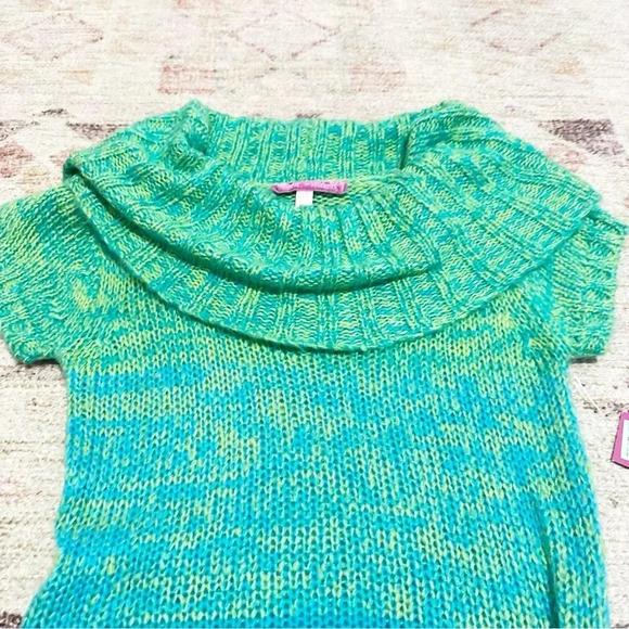 NWT Y2K deadstock Blue & green sweater with belt size medium - Picture 11 of 13